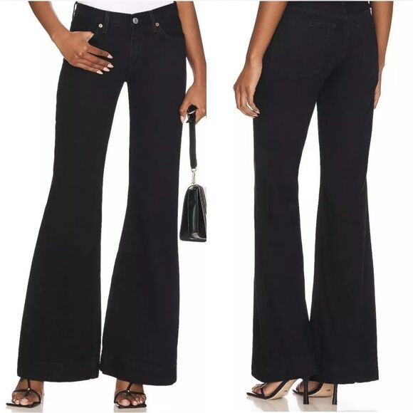 NWT RE/DONE Low-rise flared jeans in black - Picture 5 of 10